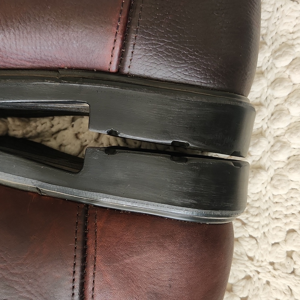 Men's Brown Leather Pull-On Work Boots - Picture 6 of 10